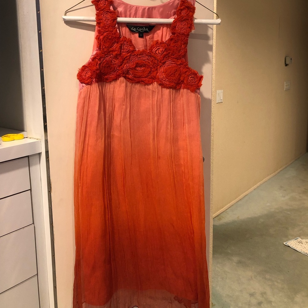 LU LUVIA Small ORANGE DRESS